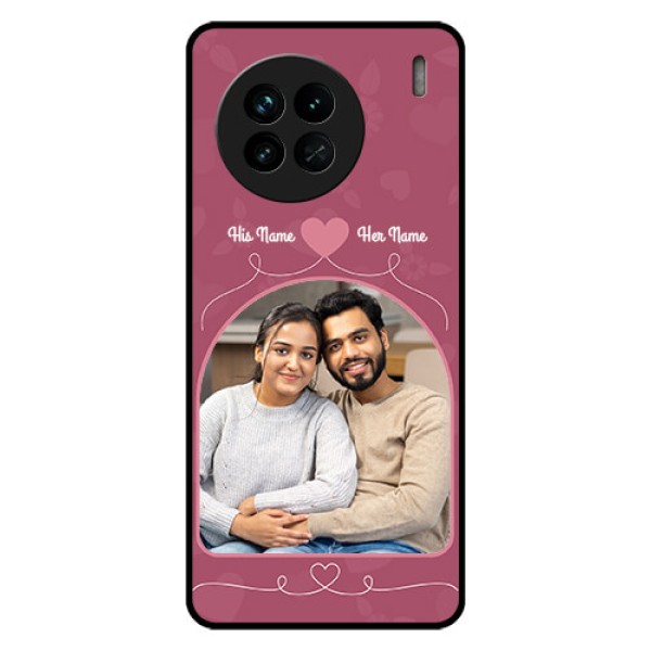 Vivo X90 5G Photo Printing on Glass Case - Love Floral Design