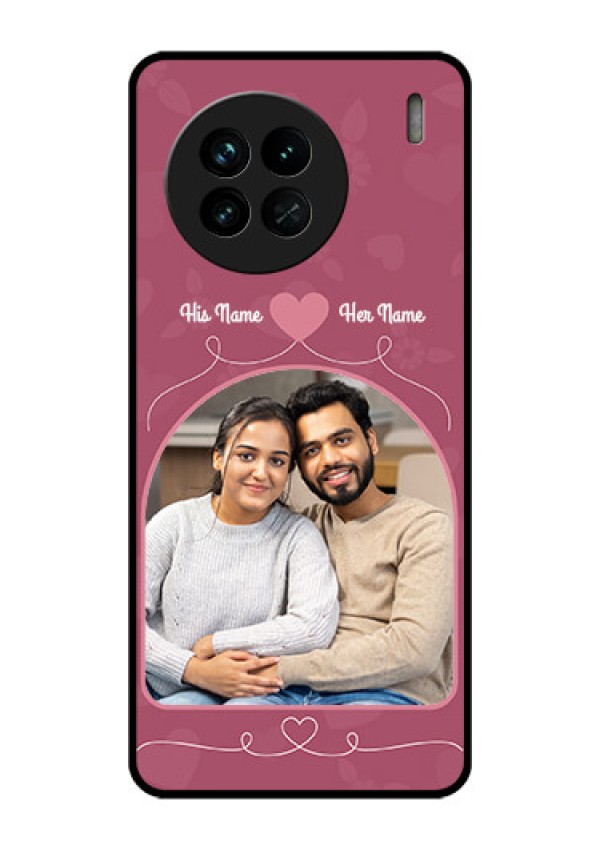 Vivo X90 5G Photo Printing on Glass Case - Love Floral Design