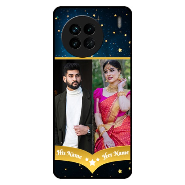 Vivo X90 5G Custom Glass Phone Case - Galaxy Stars Backdrop Design