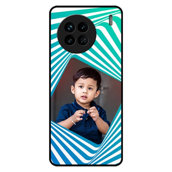 Vivo X90 5G Personalized Glass Phone Case - Abstract Spiral Design