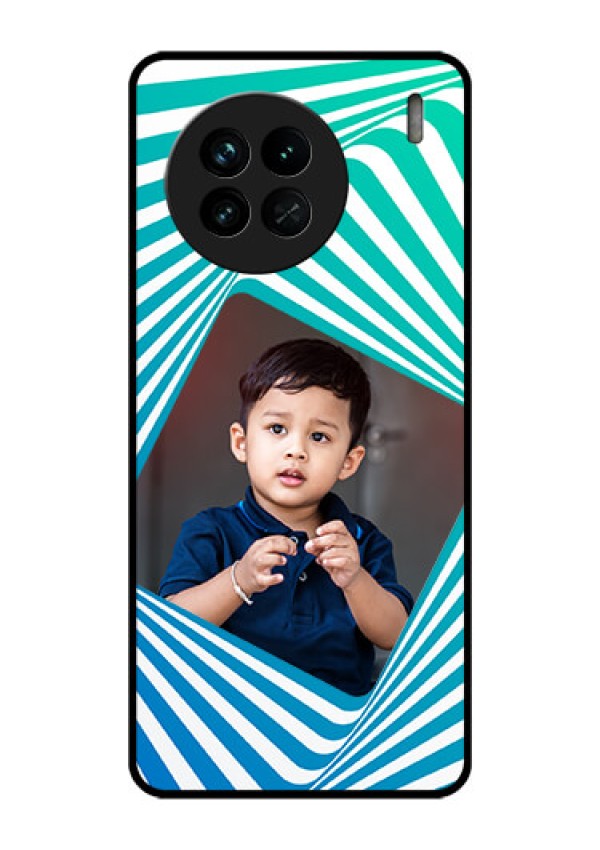 Vivo X90 5G Personalized Glass Phone Case - Abstract Spiral Design