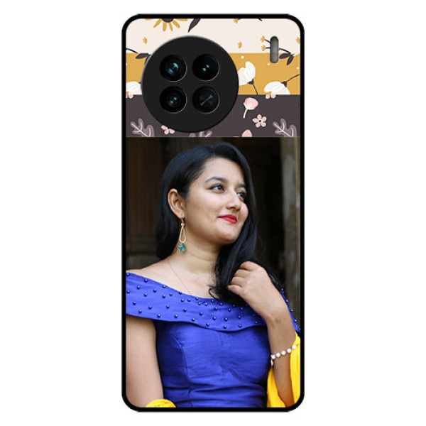 Vivo X90 5G Custom Glass Phone Case - Stylish Floral Design