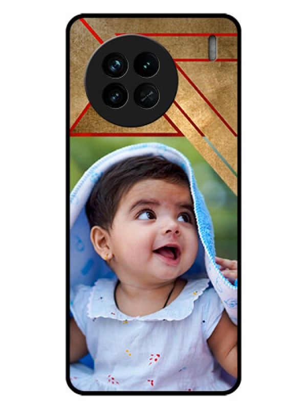 Custom Vivo X90 5G Personalized Glass Phone Case - Gradient Abstract Texture Design