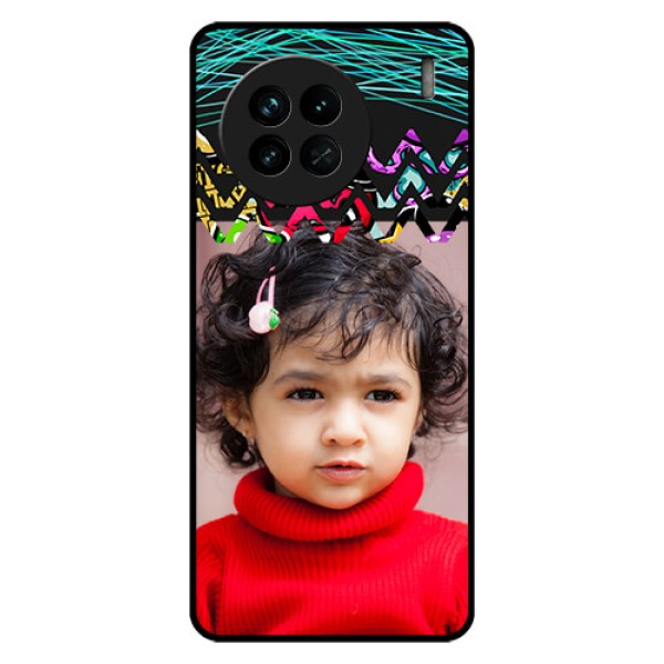 Vivo X90 5G Personalized Glass Phone Case - Neon Abstract Design