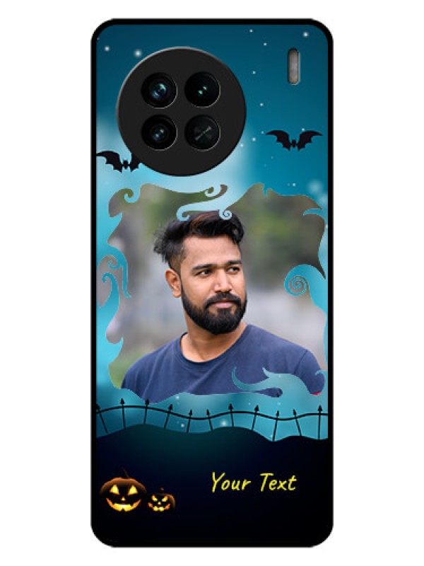 Custom Vivo X90 5G Custom Glass Phone Case - Halloween frame design
