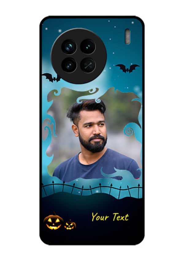 Vivo X90 5G Custom Glass Phone Case - Halloween frame design