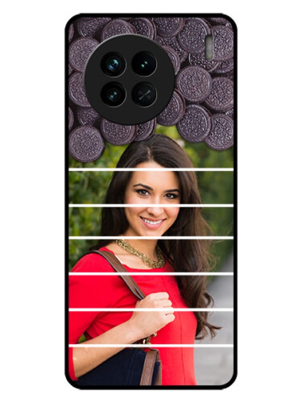 Custom Vivo X90 5G Custom Glass Phone Case - with Oreo Biscuit Design