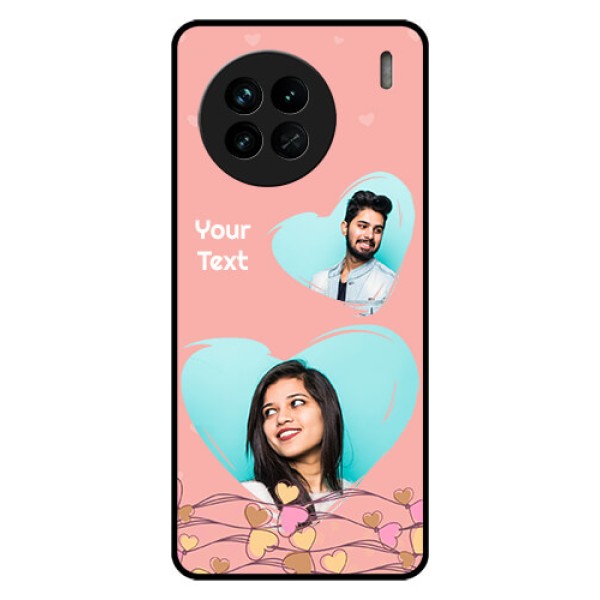 Vivo X90 5G Custom Glass Mobile Case - Love Doodle Design