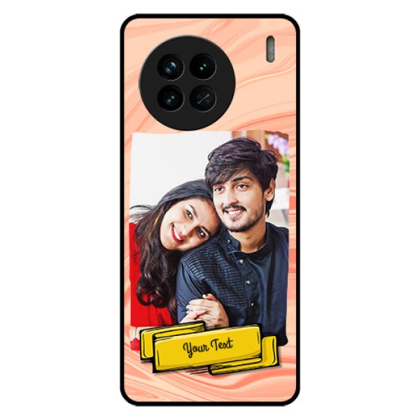 Vivo X90 5G Personalized Glass Phone Case - Marble Texture Design
