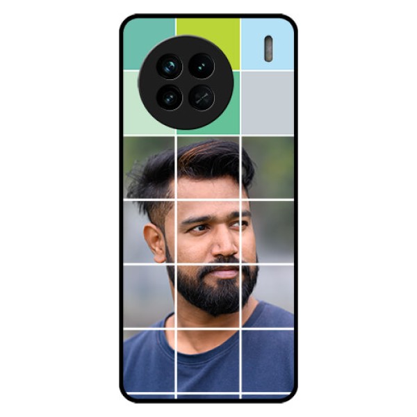 Vivo X90 5G Photo Printing on Glass Case - with white box pattern