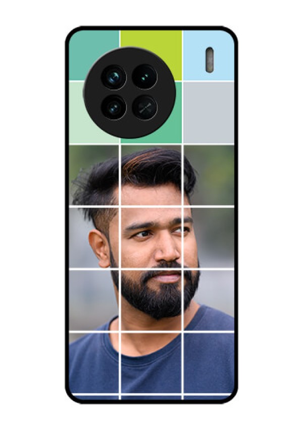 Vivo X90 5G Photo Printing on Glass Case - with white box pattern