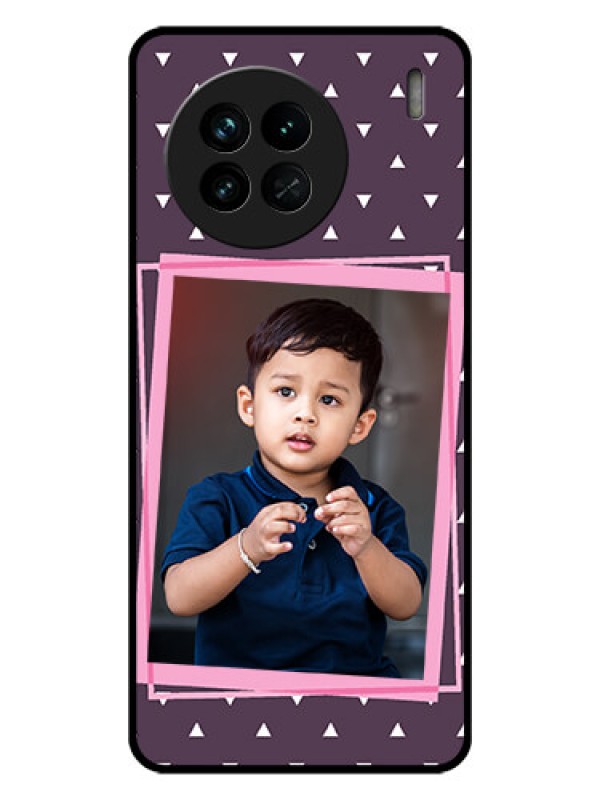 Custom Vivo X90 5G Custom Glass Mobile Case - Triangle Pattern Dotted Design