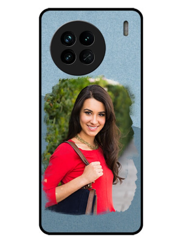 Custom Vivo X90 5G Custom Glass Mobile Case - Grunge Line Art Design