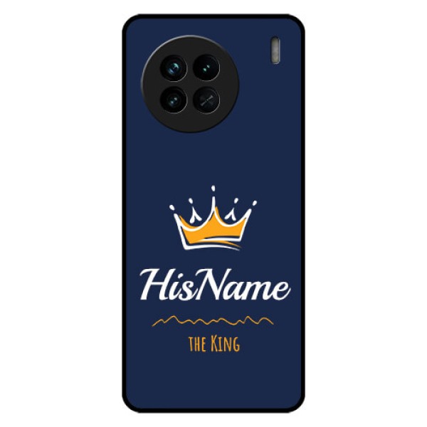 Vivo X90 5G Glass Phone Case King with Name