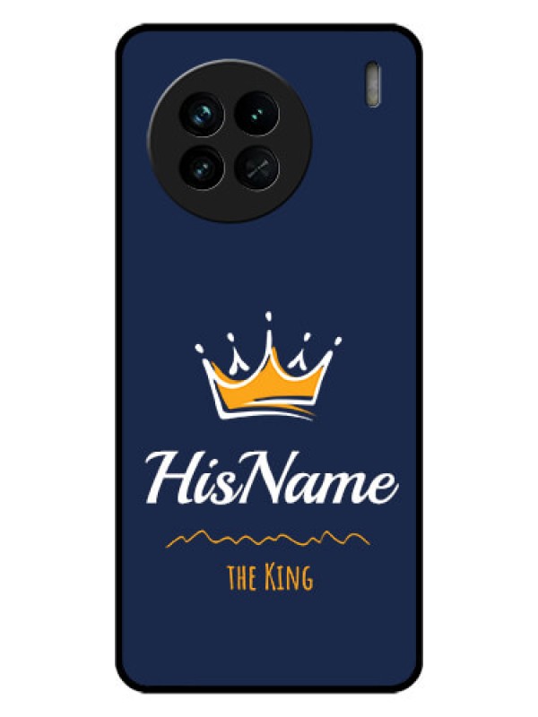 Custom Vivo X90 5G Glass Phone Case King with Name