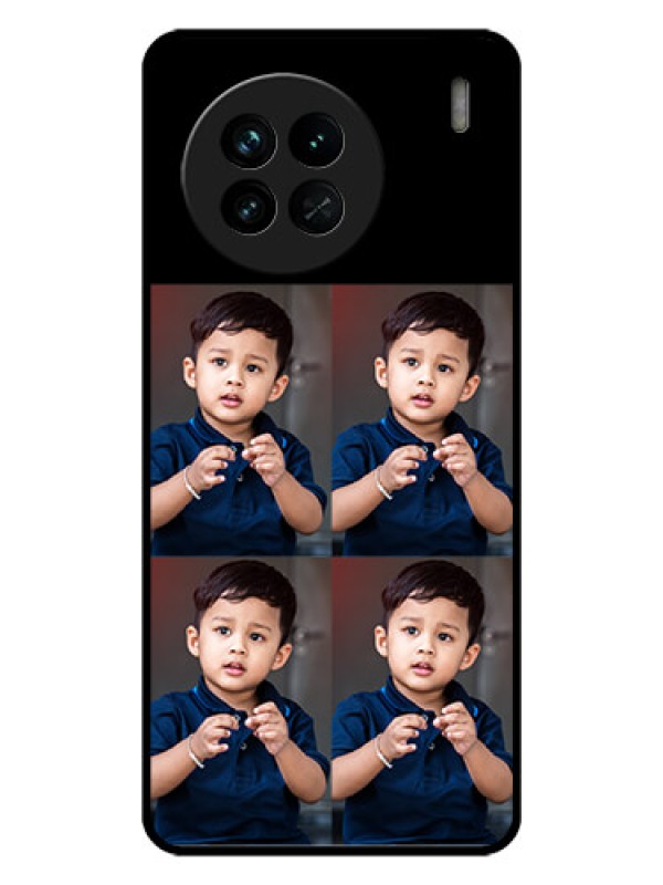 Custom Vivo X90 5G 4 Image Holder on Glass Mobile Cover