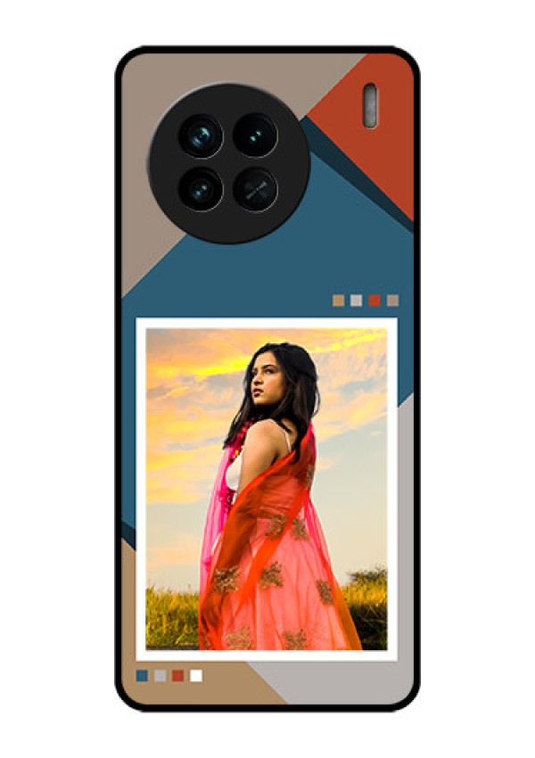 Vivo X90 5G Personalized Glass Phone Case - Retro color pallet Design