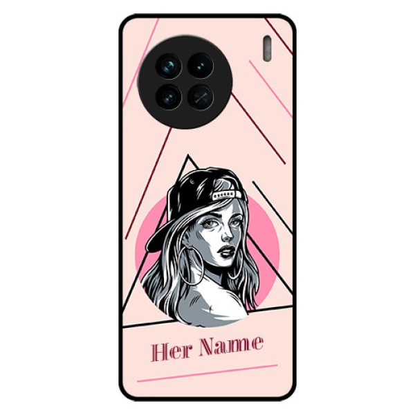 Vivo X90 5G Personalized Glass Phone Case - Rockstar Girl Design