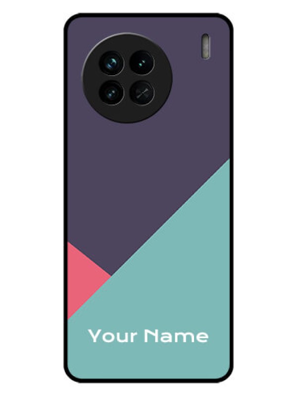 Custom Vivo X90 5G Custom Glass Mobile Case - Tri Color abstract Design