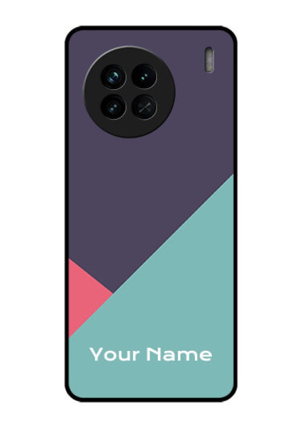 Vivo X90 5G Custom Glass Mobile Case - Tri Color abstract Design