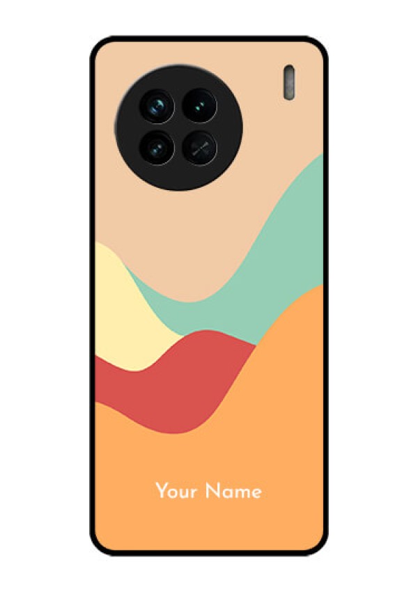 Vivo X90 5G Personalized Glass Phone Case - Ocean Waves Multi-colour Design