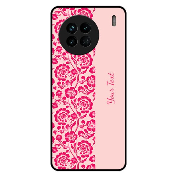 Vivo X90 5G Custom Glass Phone Case - Attractive Floral Pattern Design