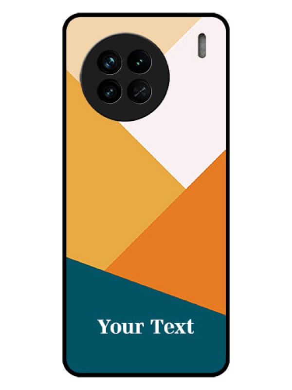 Custom Vivo X90 5G Personalized Glass Phone Case - Stacked Multi-colour Design