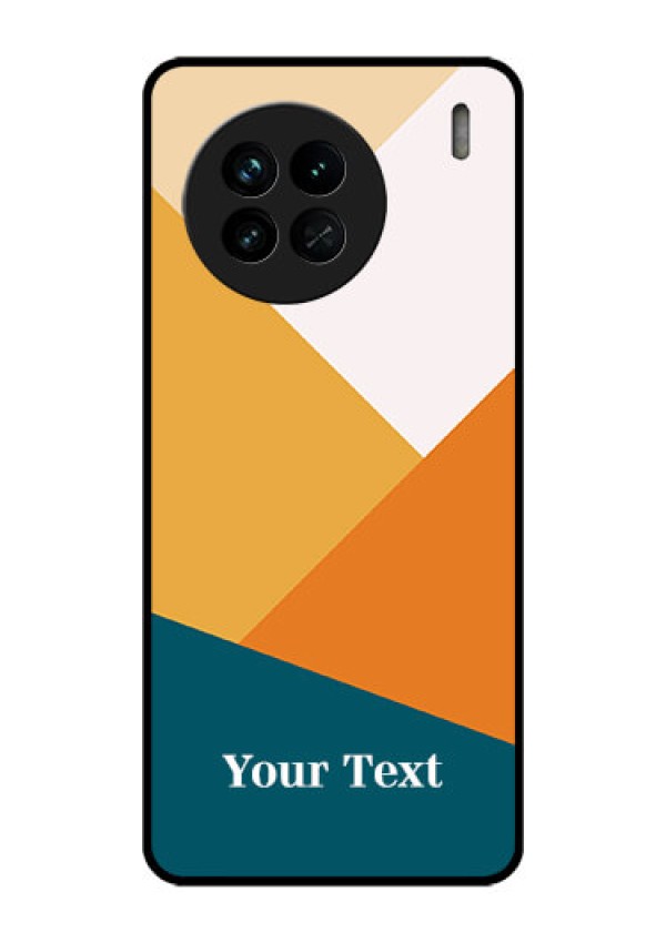 Vivo X90 5G Personalized Glass Phone Case - Stacked Multi-colour Design