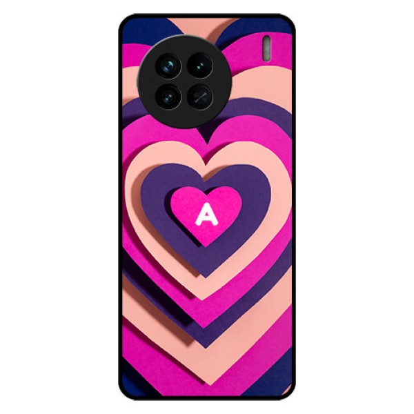 Vivo X90 5G Custom Glass Mobile Case - Cute Heart Pattern Design