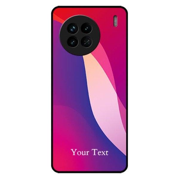 Vivo X90 5G Personalized Glass Phone Case - Digital abstract Overlap Design Vivo X90 5G Personalized Glass Phone Case - Digital abstract Overlap Design