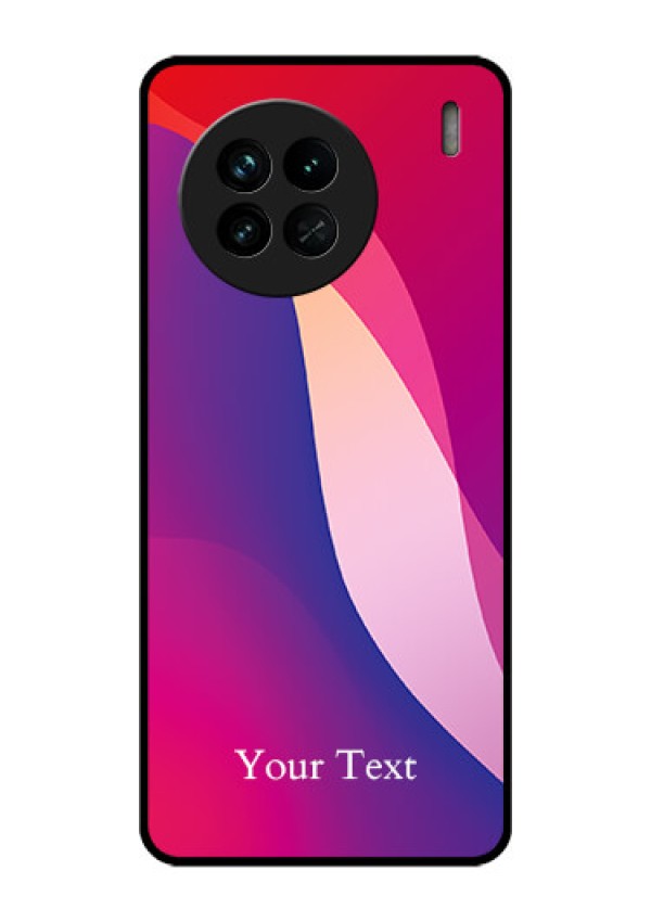 Vivo X90 5G Personalized Glass Phone Case - Digital abstract Overlap Design