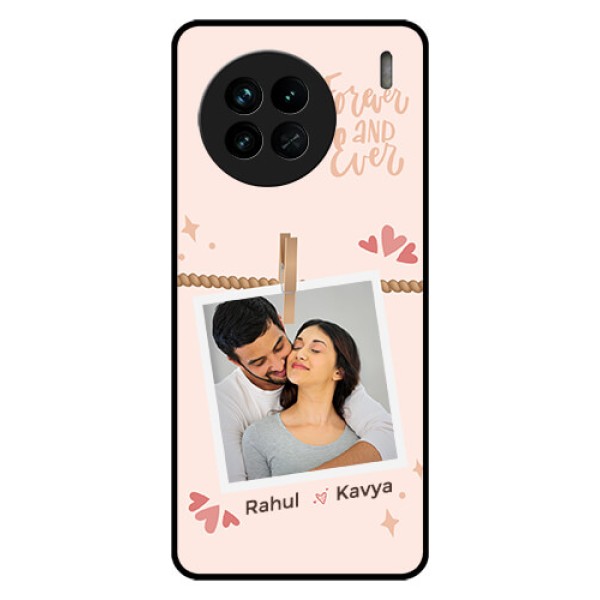 Vivo X90 5G Custom Glass Phone Case - Forever and ever love Design Vivo X90 5G Custom Glass Phone Case - Forever and ever love Design