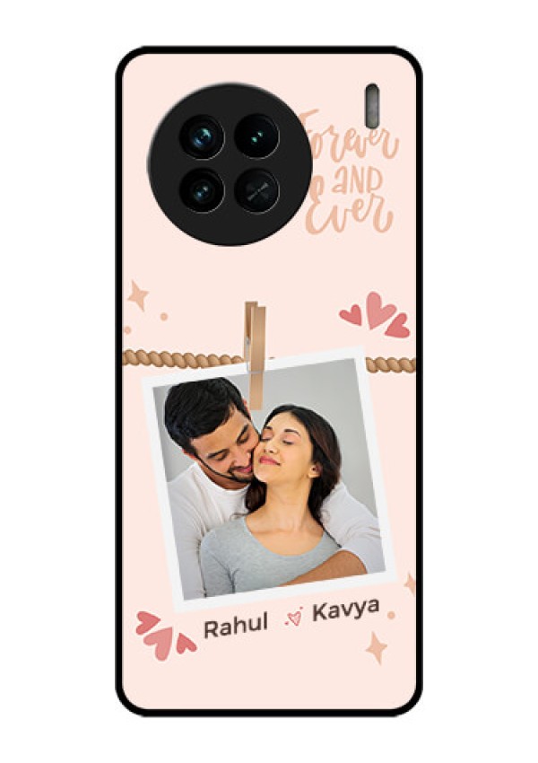 Vivo X90 5G Custom Glass Phone Case - Forever and ever love Design