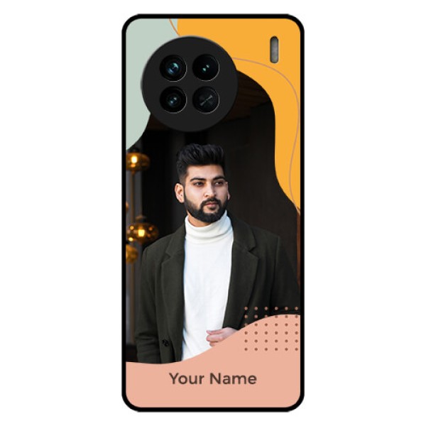 Vivo X90 5G Personalized Glass Phone Case - Tri-coloured overlay design Vivo X90 5G Personalized Glass Phone Case - Tri-coloured overlay design