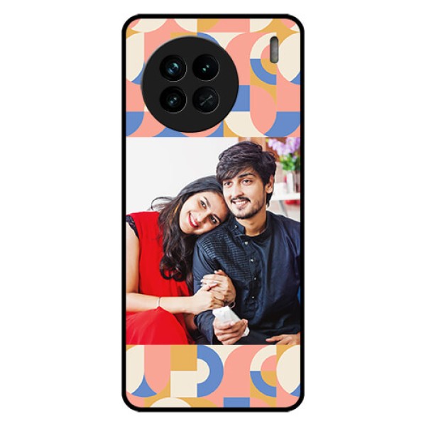 Vivo X90 5G Photo Printing on Glass Case - Semi-circle Maze Pattern Design Vivo X90 5G Photo Printing on Glass Case - Semi-circle Maze Pattern Design