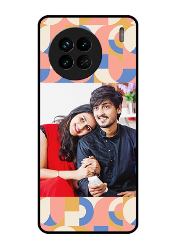 Vivo X90 5G Photo Printing on Glass Case - Semi-circle Maze Pattern Design