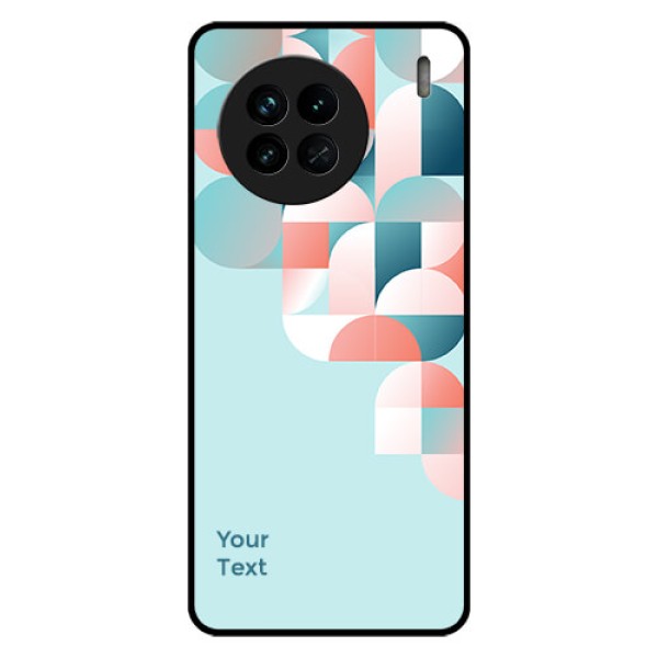 Vivo X90 5G Custom Glass Phone Case - Stylish Semi-circle Pattern Design