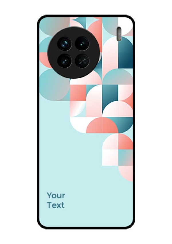 Vivo X90 5G Custom Glass Phone Case - Stylish Semi-circle Pattern Design