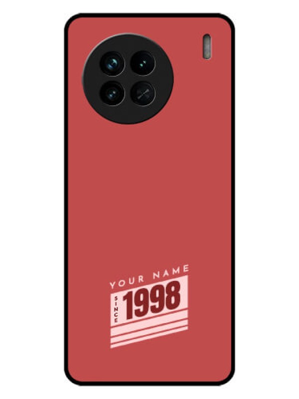Custom Vivo X90 5G Custom Glass Phone Case - Red custom year of birth Design