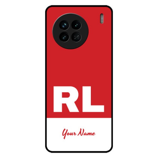 Vivo X90 5G Personalized Glass Phone Case - dual tone custom text Design