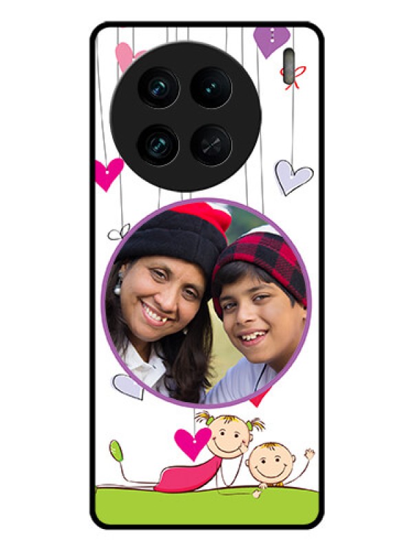 Custom Vivo X90 Pro 5G Photo Printing on Glass Case - Cute Kids Phone Case Design