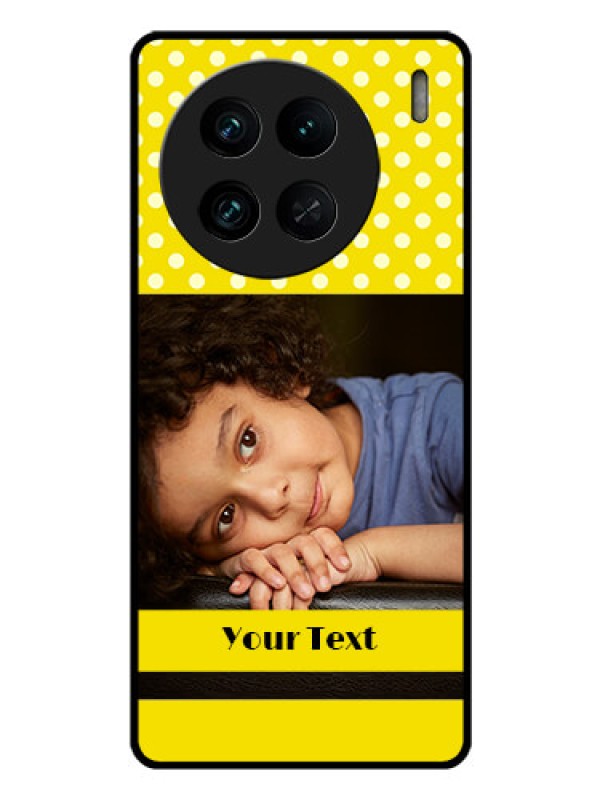 Custom Vivo X90 Pro 5G Custom Glass Phone Case - Bright Yellow Case Design