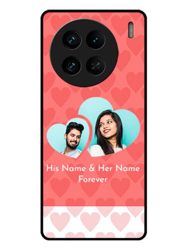 Custom Vivo X90 Pro 5G Personalized Glass Phone Case - Couple Pic Upload Design