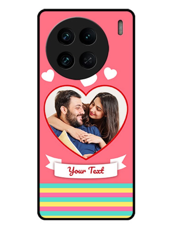 Custom Vivo X90 Pro 5G Photo Printing on Glass Case - Love Doodle Design