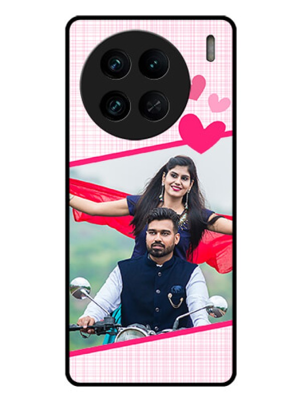 Custom Vivo X90 Pro 5G Custom Glass Phone Case - Love Shape Heart Design