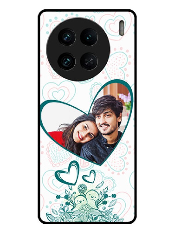 Custom Vivo X90 Pro 5G Photo Printing on Glass Case - Premium Couple Design