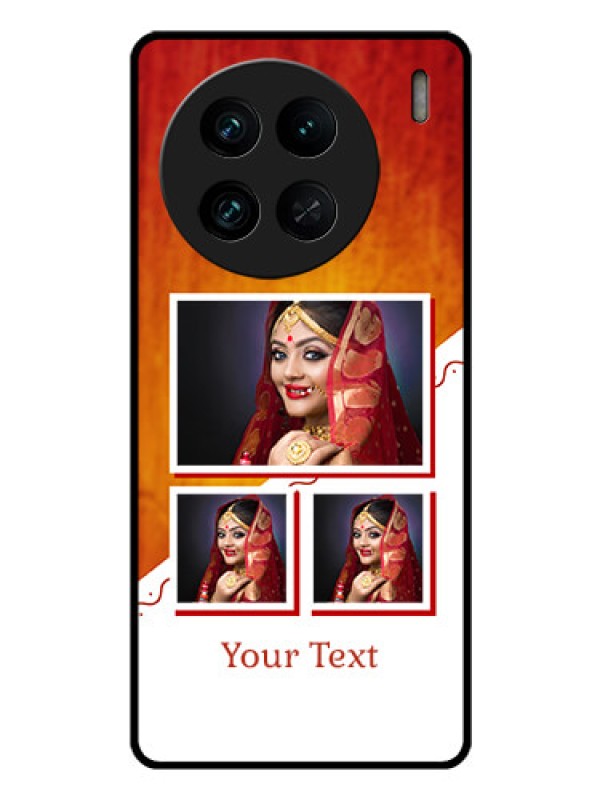 Custom Vivo X90 Pro 5G Custom Glass Phone Case - Wedding Memories Design