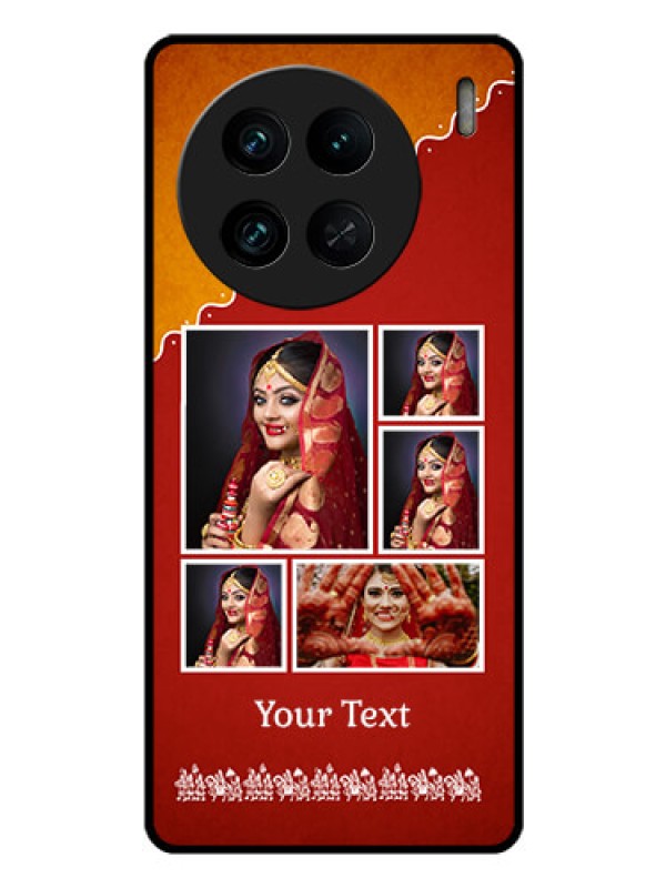 Custom Vivo X90 Pro 5G Personalized Glass Phone Case - Wedding Pic Upload Design