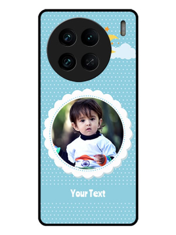 Custom Vivo X90 Pro 5G Personalised Glass Phone Case - Violet Pattern Design