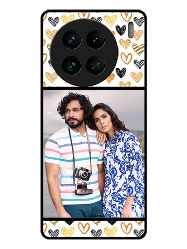 Custom Vivo X90 Pro 5G Photo Printing on Glass Case - Love Symbol Design